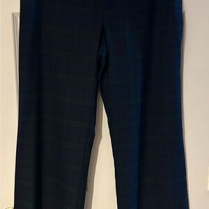 Zara Black Watch Plaid Trousers in Black and Green